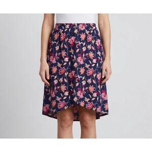 Loft Outlet Split Front Floral Skirt Navy Size M